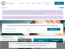 Tablet Screenshot of efinancialcareers.com